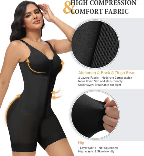 Vista 2 de M MYODRESS Fajas Colombianas Moldeadoras Posparto Etapa 2 Body Shaper Prenda de Compresión Tummy Tuck Shapewear con sujetador