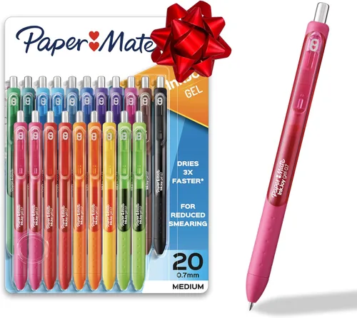 Vista 7 de Paper Mate InkJoy Bolígrafos de gel, punta media (0.7mm), colores surtidos, 20 unidades - suministros para el regreso a la escuela, esenciales