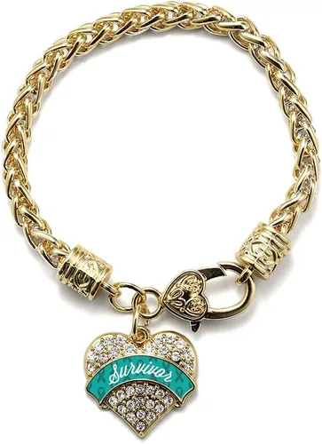 Vista 179 de Inspired Silver - Pulsera de plata con dije de corazón pavé con circonitas cúbicas