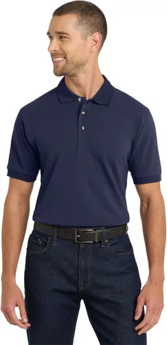 Vista 10 de Port Authority Polo piqué de algodón pesado unisex Negro