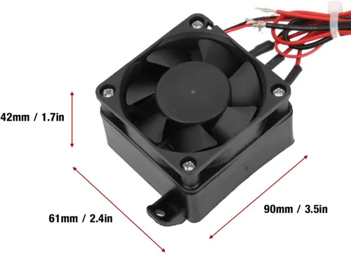 Vista 4 de Calentador de termistor con ventilador, ventilador de calentador de aire de 110 V, mini calefacción de aire termistor PTC, termistor PTC, piezas