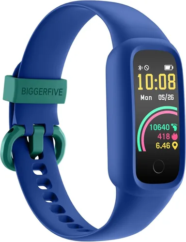 Vista 9 de BIGGERFIVE Vigor 2 L Reloj de seguimiento de actividad para niños para niños y niñas de 5 a 15 años, rastreador de actividad, monitor de frecuencia