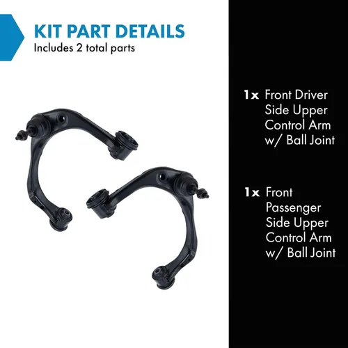 Vista 373 de Conjunto de Brazo de Control Inferior Delantero y Junta Esférica TRQ para Lado del Conductor y del Pasajero 2 Piezas Compatible con Ford Mustang GT