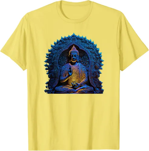 Vista 77 de Estatua de Buda Yoga Budismo Zen Buddhism Meditation T-Shirt Negro