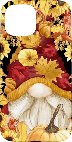 Vista 6 de iPhone 16 Lindos accesorios de otoño otoño con calabaza girasol gnomo caso