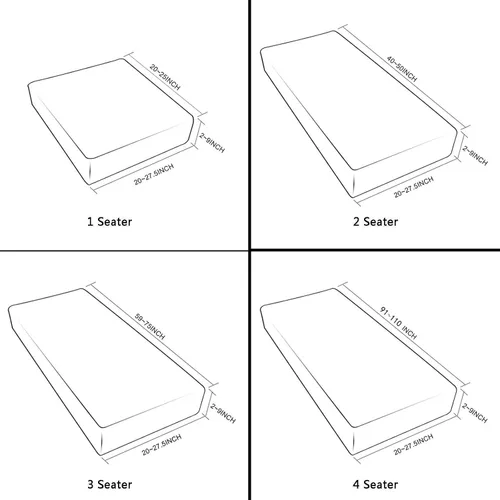 Vista 6 de MBROS Funda de cojín elástica para sofá de 2 cojines, protector de muebles de 1 pieza, funda de cojín para sofá, funda de cojín, color negro