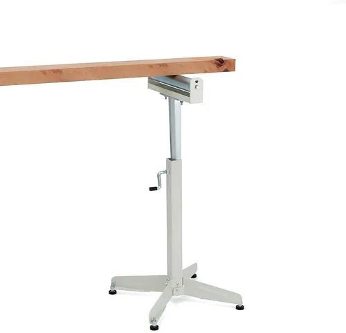 Vista 2 de Soporte de material de rodillo de pedestal ajustable HTC HSS-10, con un rodillo de rodamiento de bolas de 16