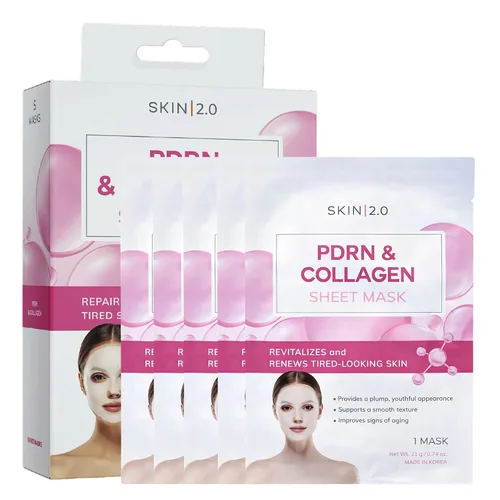 Vista 9 de Skin 2.0 Mascarilla de Hoja de Ácido Hialurónico y Colágeno – Hidratante, Antienvejecimiento, Reafirmante – Cuidado de la Piel Coreano Probado por