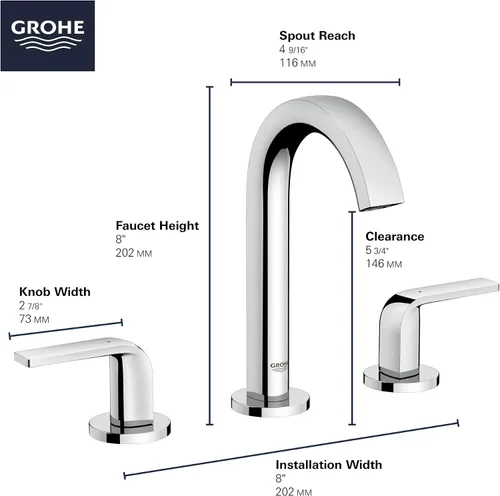 Vista 2 de Grohe 20597EN0 - Grifo de grifos para lavabo de baño
