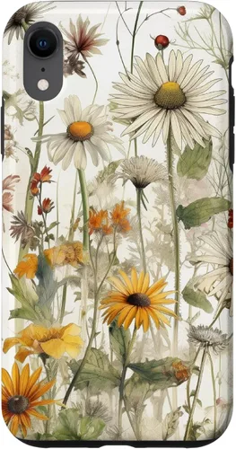 Vista 25 de Wildflowers Botanical Daisy Flowers Dandelion Dragonfly Case for iPhone 17