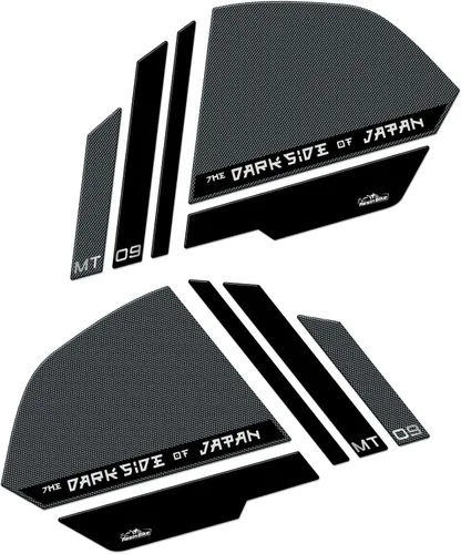 Vista 2 de Resin Bike Adhesivos 3D para motocicleta compatibles con Yamaha MT-09 2022. Protectores laterales del tanque contra impactos y arañazos. Par
