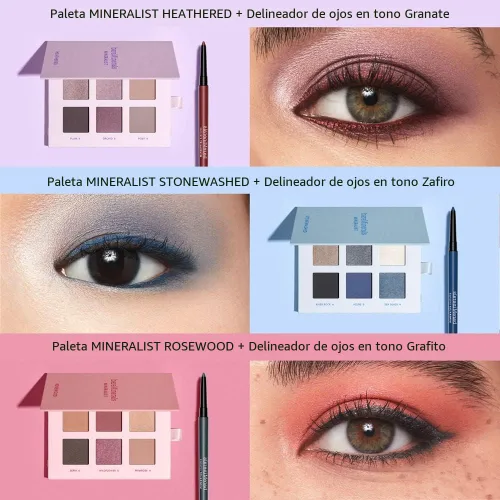 Vista 7 de bareMinerals Mineralist - Delineador de ojos duradero, resistente al agua, a base de minerales, color duradero, a prueba de manchas, a prueba