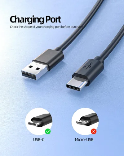 Vista 2 de Cable de carga USB tipo C de 10 pies apto para controlador PS5, controlador Xbox Series XXbox Series S, Playstation 5 DualSense Wireless Controller
