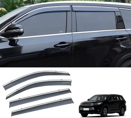 Vista 30 de Protector de lluvia adhesivo compatible con Toyota RAV4 2019-2025, protector de parabrisas de policarbonato, deflector de viento para ventana