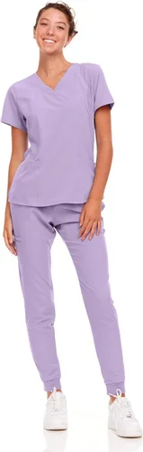 Vista 25 de Natural Uniforms Conjunto de ropa quirúrgica elástica para mujer con tallas regulares y pequeñas