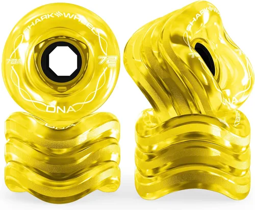 Vista 10 de Ruedas Shark Wheel de 72 mm para longboard de crucero, fórmula DNA, juego de 4 ruedas