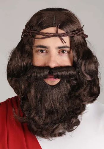 Vista 3 de Disfraz Deluxe de Jesús para Hombre Talla Plus Multicolor