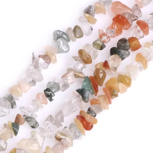 Vista 15 de GEM-Inside - Chips de piedra de cristal para hacer joyas, cuentas sueltas de forma libre con agujero para hacer pulseras, collares, adultos, 34