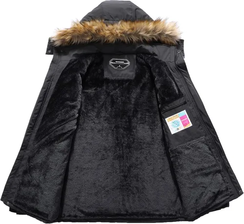 Vista 3 de Abrigo de nieve de invierno para hombre, chaqueta de esquí cálida, impermeable, con capucha, ropa de trabajo, Nieve