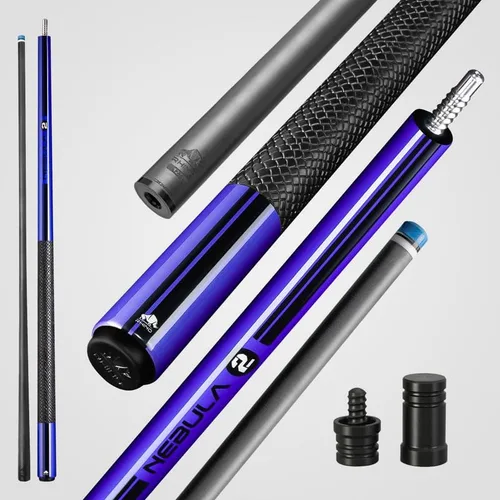 Vista 11 de RHINO Nebula 2 Low Deflection Carbon Pool Cue - Sport Wrap Gris-Carbón