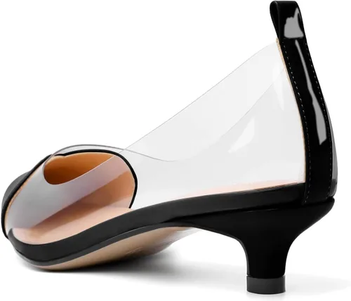 Vista 5 de YODEKS Zapatos de vestir de tacón bajo con punta puntiaguda de 1.5 pulgadas para mujer