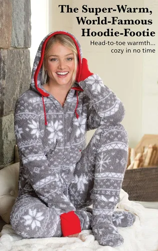 Vista 4 de PajamaGram Pijama de una pieza para mujer, mameluco de forro polar para mujer