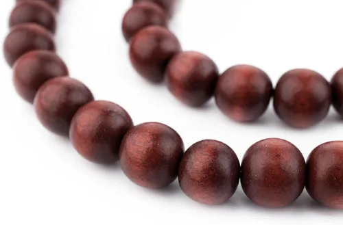 Vista 244 de TheBeadChest: cuentas de madera redondas naturales de 0.315 pulgadas, cuentas de madera sueltas espaciadoras para fabricar joyas, 4 tamaños