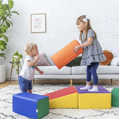 Vista 9 de ECR4Kids SoftZone - Juego de trepar y gatear, bloques de construcción, surtido, 5 piezas