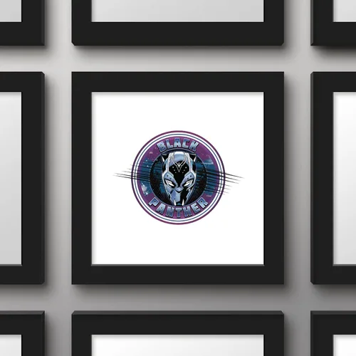 Vista 2 de Trends International Gallery Pops Marvel Black Panther - Póster de pared con icono de pared, 12.00 x 12.00 pulgadas, versión de marco negro