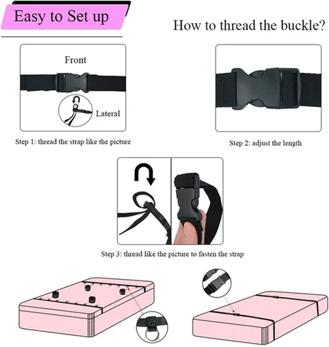 Vista 6 de Bed Bonage - Restricciones para adultos sexuales para adultos, cuerda de servidumbre y cuerda para brazos y piernas restricciones para la cama