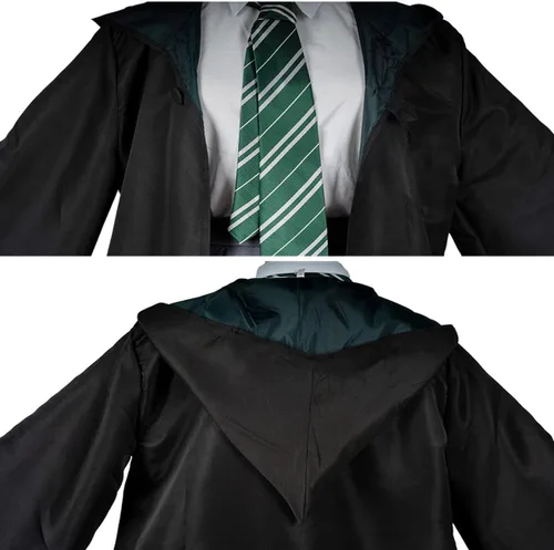 Vista 4 de Utaomld Magician Robe Wizard Witch Cloak Magical School Hood Robes Halloween Cosplay Costumes Adult Teens Cape Party Props