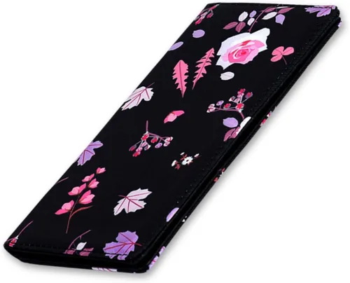 Vista 40 de HUA ANGEL Billetera ultra delgada para mujer, con bloqueo RFID, tarjetero de crédito, plegable, largo, hebilla magnética, billete para mujer, Owl