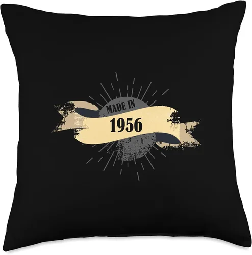 Vista 4 de Made in 1956 Birthday Vintage Retro Throw Pillow