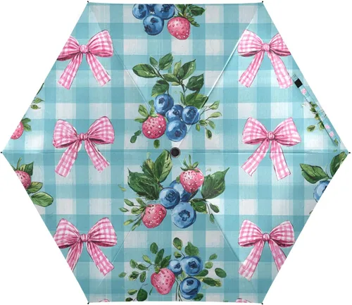 Vista 47 de Sombrilla de viaje plegable compacta con protección UV para 99% de protección UV, resistente al viento, a prueba de lluvia, pequeña sombrilla