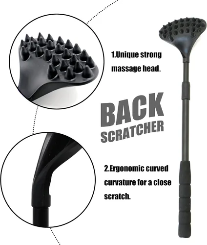 Vista 4 de EASACE Rascador de espalda para mujeres y hombres extensible con fuerte cabeza de masaje ABS, 20.9 in Rascador de cuerpo para adultos – Mascotas
