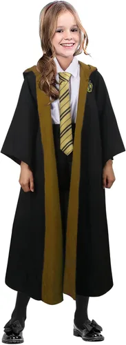 Vista 4 de Disfraz escolar de mago para niños bata de mago prestigio con capucha capa para Halloween cosplay disfraz de bruja