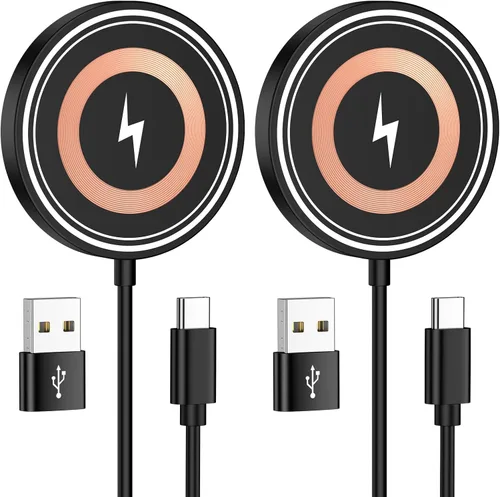 Vista 9 de Cargador de pared USB, toma de corriente múltiple, paquete de 2 bloques de carga rápida, bloque de carga rápida, caja de cubo de viaje, estación