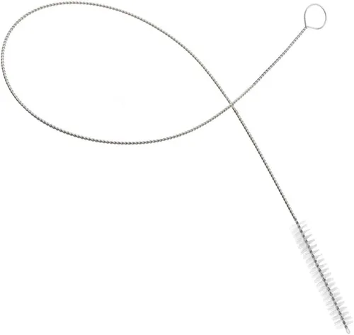 Vista 2 de 2 cepillos de limpieza con punta de cerdas de 3/8 x 32 pulgadas de largo, herramienta de limpieza flexible para barriles limpios, tubo