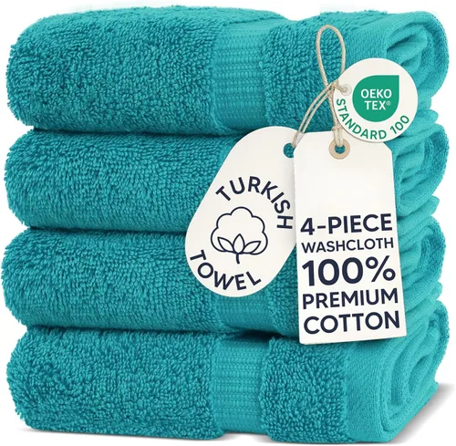 Vista 22 de Chakir Turkish Linens - Toallas turcas de 100% algodón, suaves y absorbentes (juego de 3 toallas personalizables, color aguamarina)
