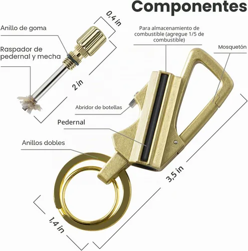 Vista 4 de YUSUD Paquete de 2 encendedores permanentes con llavero multiherramienta, abrebotellas, reutilizable, impermeable, Match Strike Anywhere, Forever