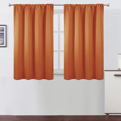 Vista 55 de LEMOMO Cortinas opacas de 42 x 54 pulgadas, juego de 2 paneles de cortinas con aislamiento térmico para oscurecer la habitación