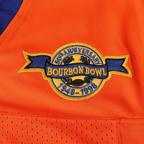 Vista 8 de Camiseta de fútbol The Waterboy #9 Bobby Boucher Adam Sandler 50 aniversario de la película Mud Dogs Bourbon Bowl