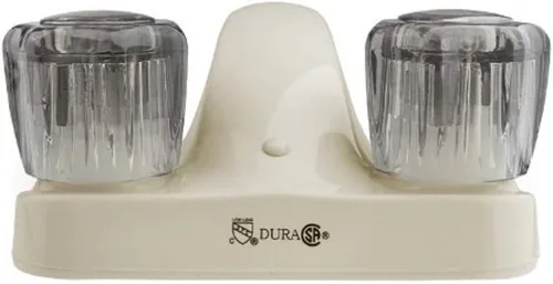Vista 7 de Dura Faucet llave de lavabo de dos manijas, para baño de cámper, motorhomes, tráiler, Pergamino bisqué