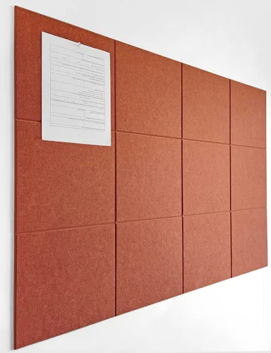 Vista 10 de Tabla de corcho alternativa de 24 x 36 pulgadas, paquete de 6 azulejos de pared de fieltro con pestañas adhesivas extraíbles seguras, tableros