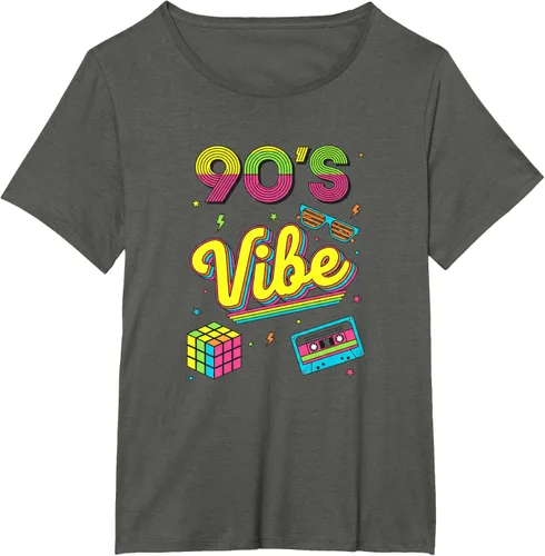 Vista 89 de 90s Nostalgia Retro Apparel - 90'S Vibe Retro T-Shirt Negro