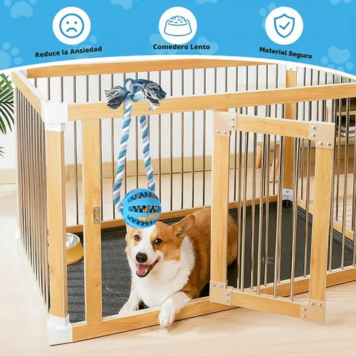 Vista 3 de Juguetes interactivos para perros, ayudas de entrenamiento en jaulas para cachorros, dispensadores de golosinas de comida para perros