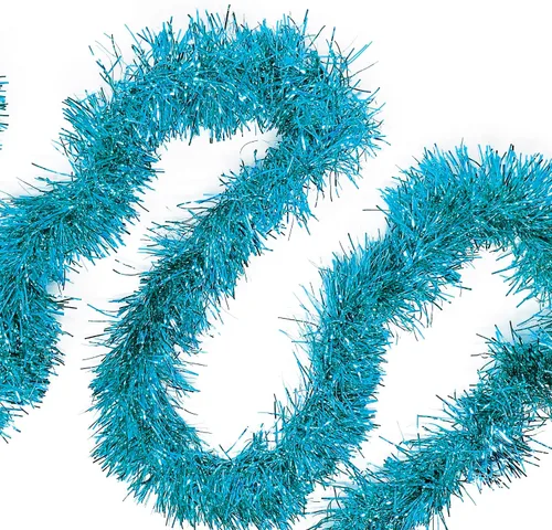 Vista 18 de Allgala Guirnalda de oropel negro, guirnalda de oropel metálica de 50 pies para árbol de Navidad, decoración para árbol festivo, barandilla