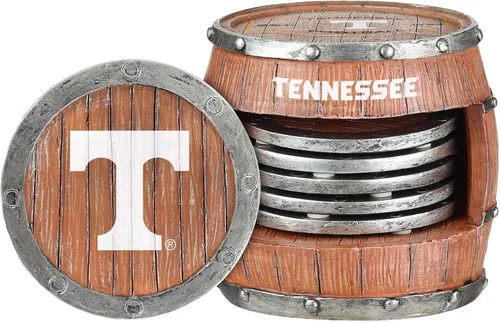Vista 7 de FOCO NCAA College Team Logo 5-Pack Barril Bebida Bebida Coaster Set