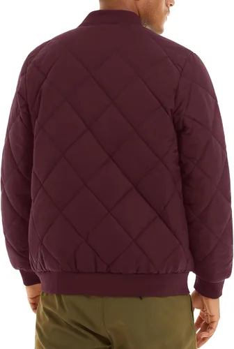 Vista 4 de MAGNIVIT Chaqueta bomber acolchada para hombre, ajuste clásico, cálido acolchado para invierno