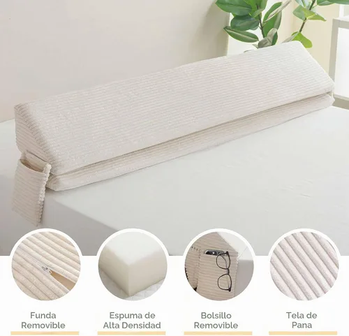 Vista 6 de HIGOGOGO Almohada de Cuña Tamaño Twin para Hueco de Cabecero - Cuña Multifuncional para Colchón Relleno de Hueco de Cama Cierra el Espacio (0-7")